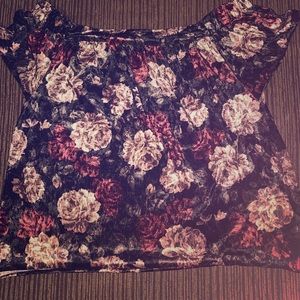 Floral shoulder shirt!